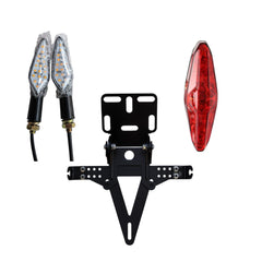 Xceed Dirtbike Rear LED Brake Light & Turn Signal Kit with Heavy-Duty Metal License Plate Mount