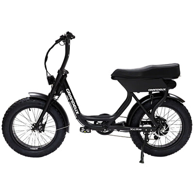 Grandeux Xcite Electric Bike – 1350W Step-Thru Fat Tire eBike | CheerdMoto 750W Motor | Default Top Speed: 20 MPH