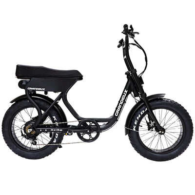 Grandeux Xcite Electric Bike – 1350W Step-Thru Fat Tire eBike | CheerdMoto 750W Motor | Default Top Speed: 20 MPH