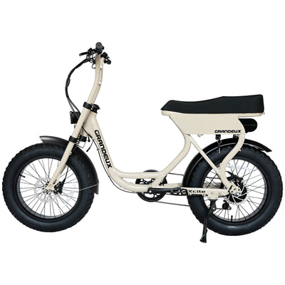 Grandeux Xcite Electric Bike – 1350W Step-Thru Fat Tire eBike | CheerdMoto 750W Motor | Default Top Speed: 20 MPH