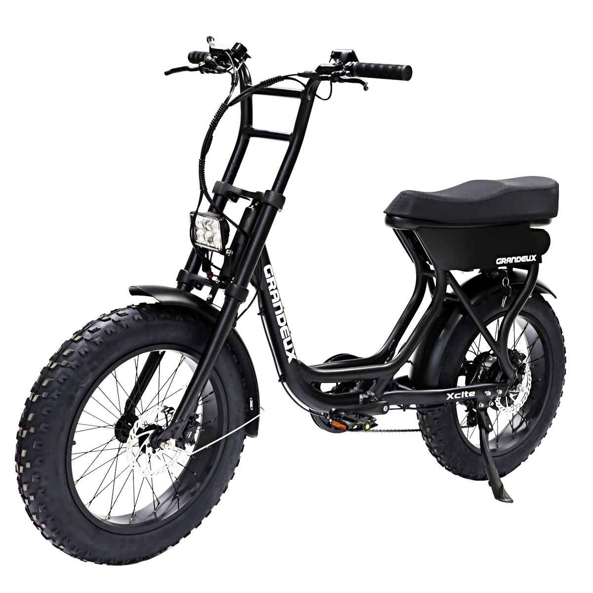 Grandeux Xcite Electric Bike – 1350W Step-Thru Fat Tire eBike | CheerdMoto 750W Motor | Default Top Speed: 20 MPH