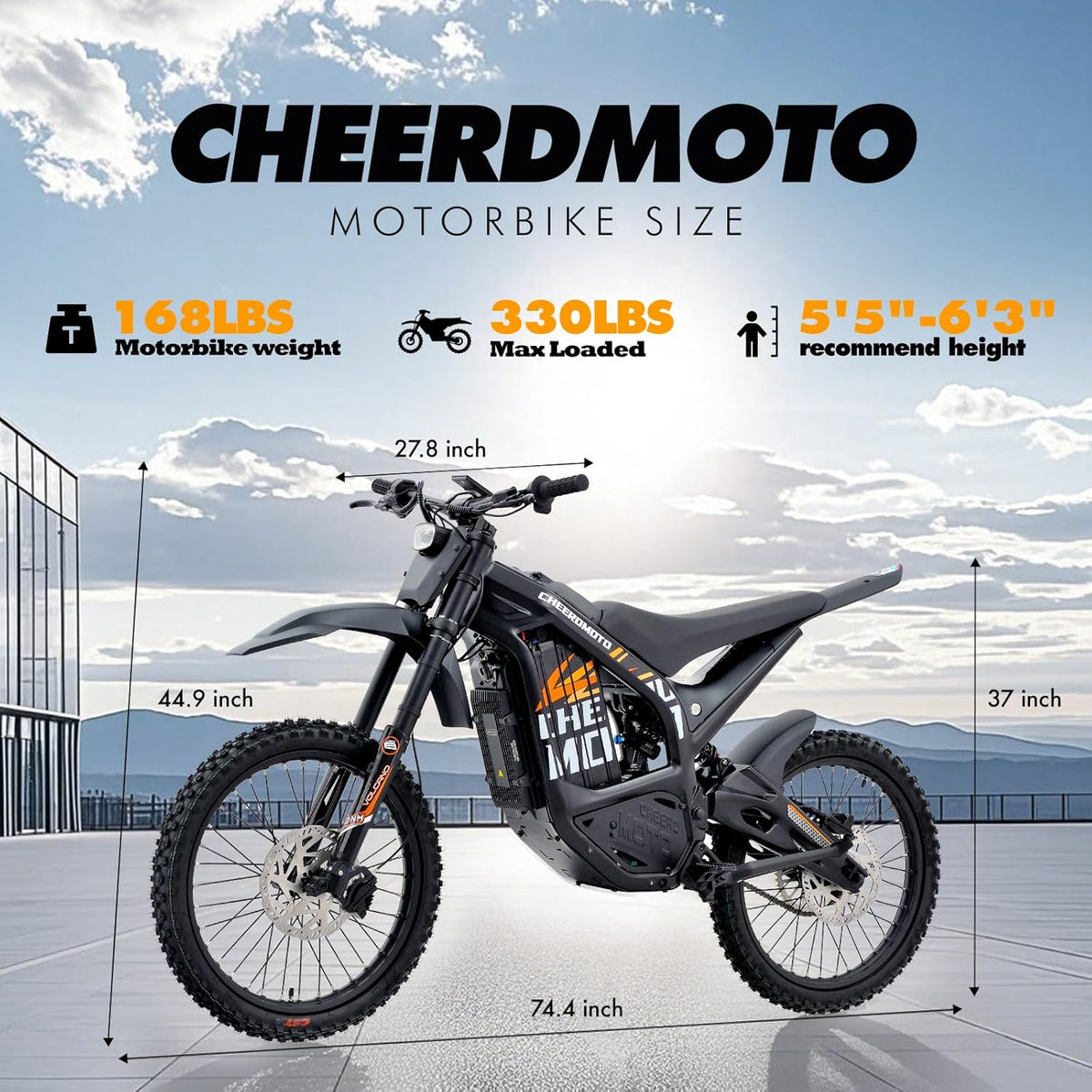 Cheerdmoto Performance Electric Dirt Bike - XCEED | 85Km/h(53MPH) Top Speed