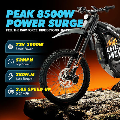 Cheerdmoto Performance Electric Dirt Bike - XCEED | 85Km/h(53MPH) Top Speed