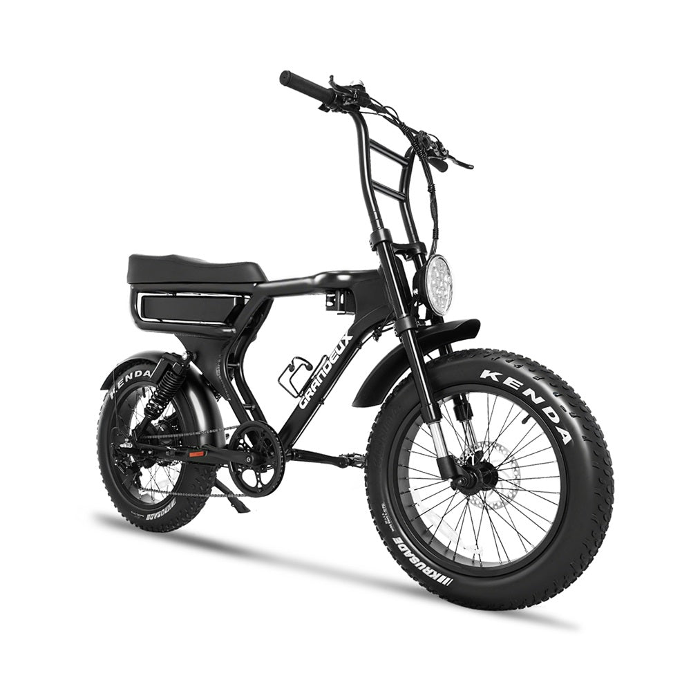 Grandeux Xplus 1350W Fat Tire Moped Bike | Top Speed: 20MPH